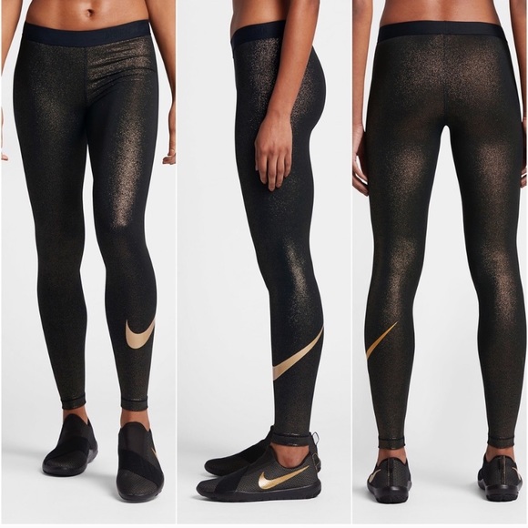 Nike pro gold sparkle pants - Picture 2 of 2
